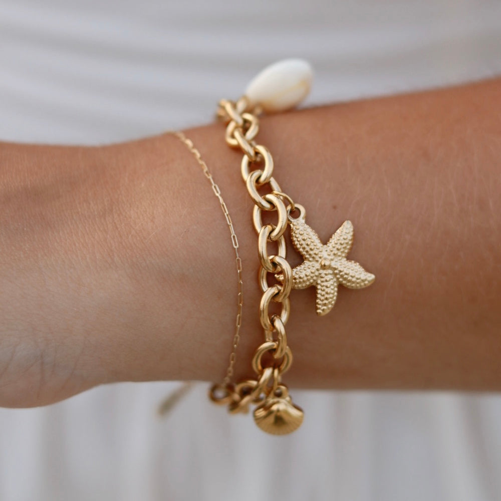 
                      
                        Elsa Shell Starfish Charm Bracelet
                      
                    