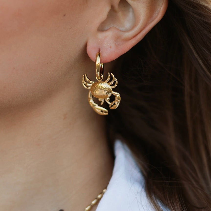 Fiona Crab Pendant Earrings