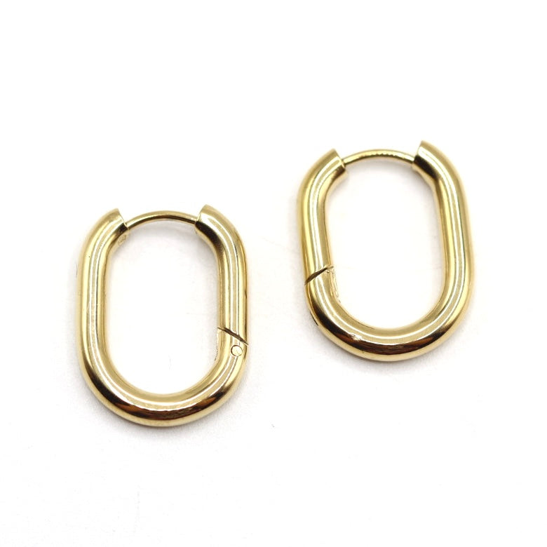 Elara Chunky Basic Oval Earrings