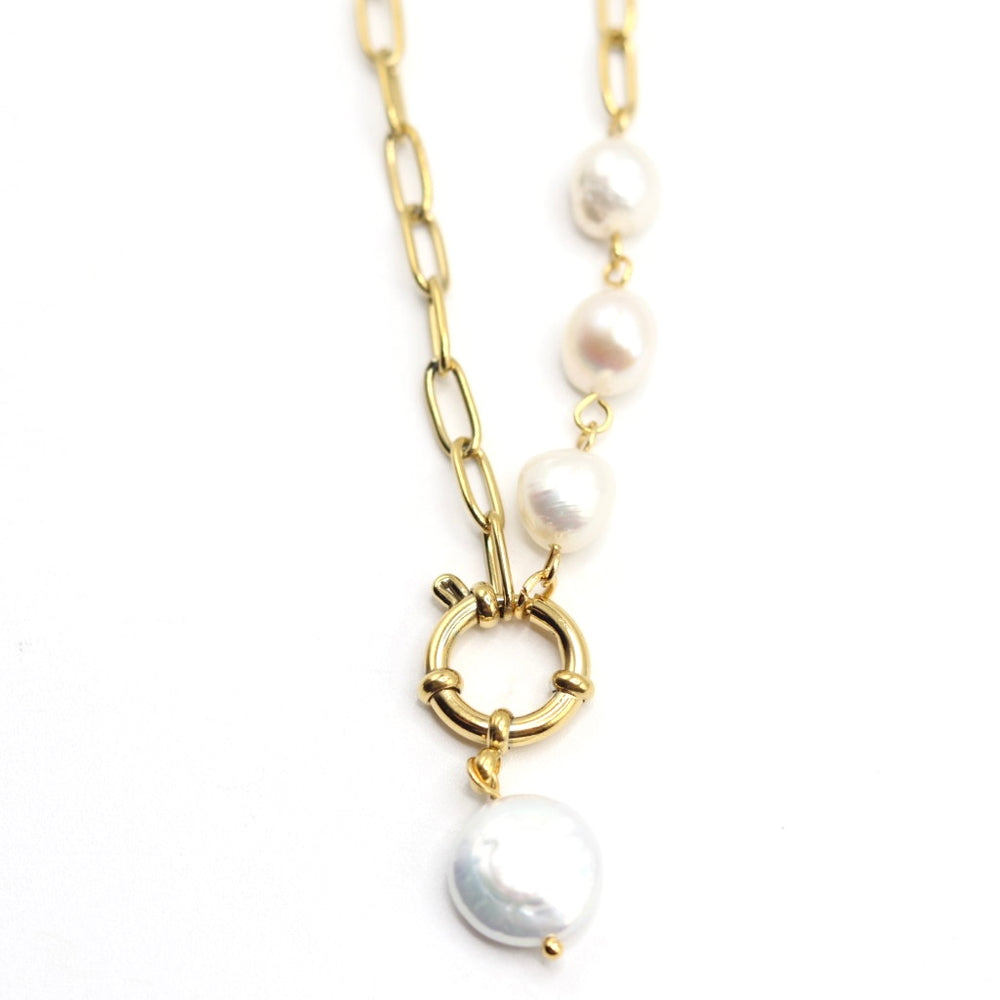 
                      
                        Elena Freshwater Pearl Paperclip Charm Necklace
                      
                    