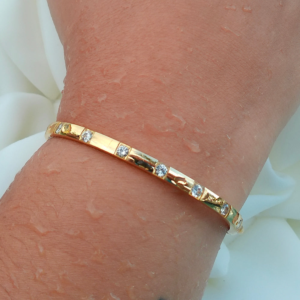 Carmelina Gold Bangle Bracelet