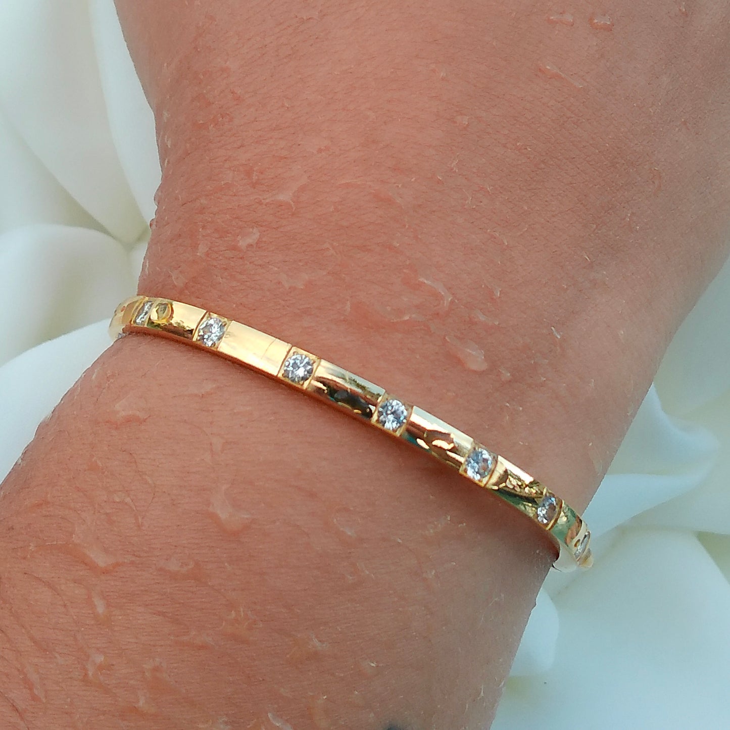 Carmelina Gold Bangle Bracelet