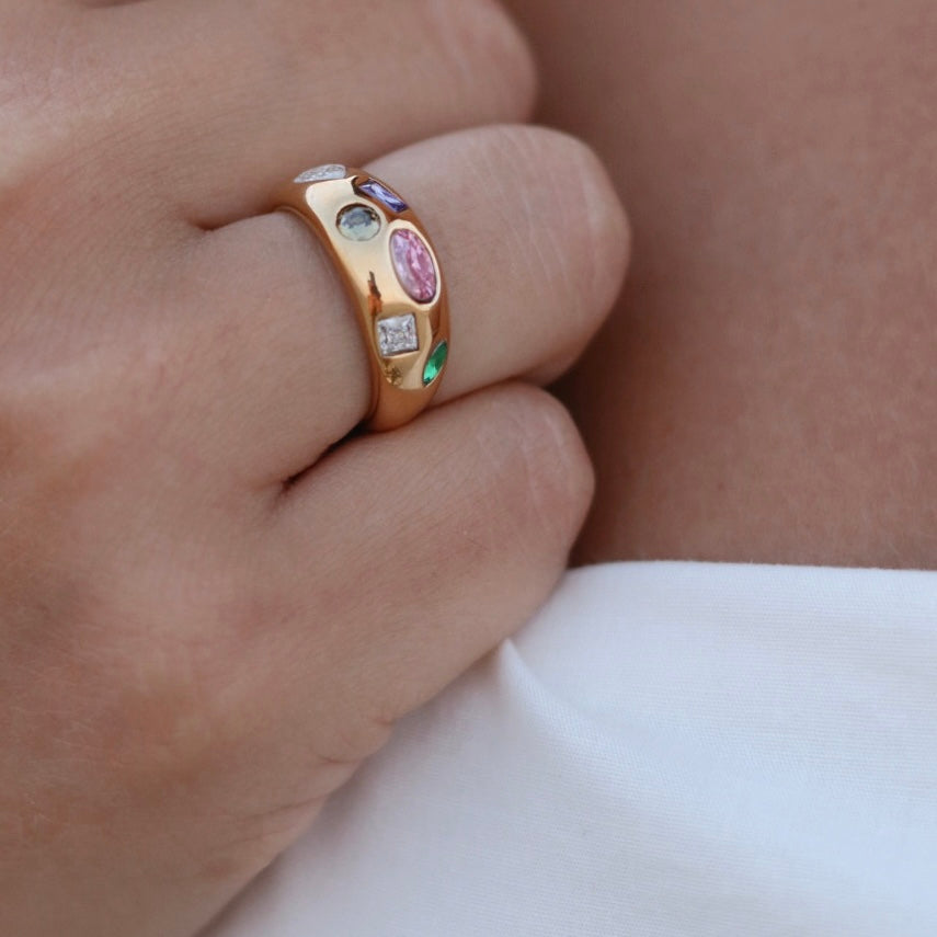 
                      
                        Estelle Multi Colored Stone Ring
                      
                    