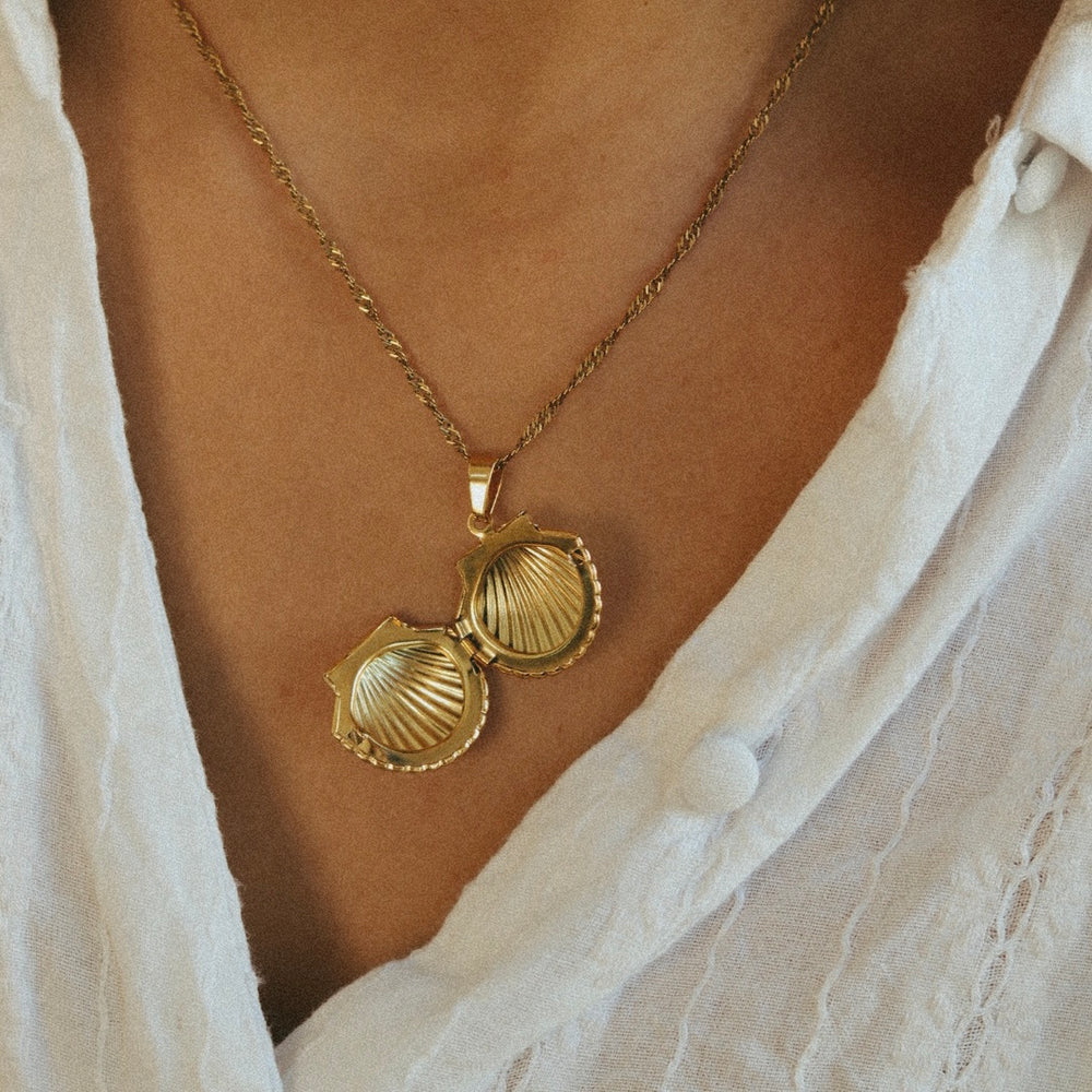 
                      
                        Shell Locket Necklace
                      
                    