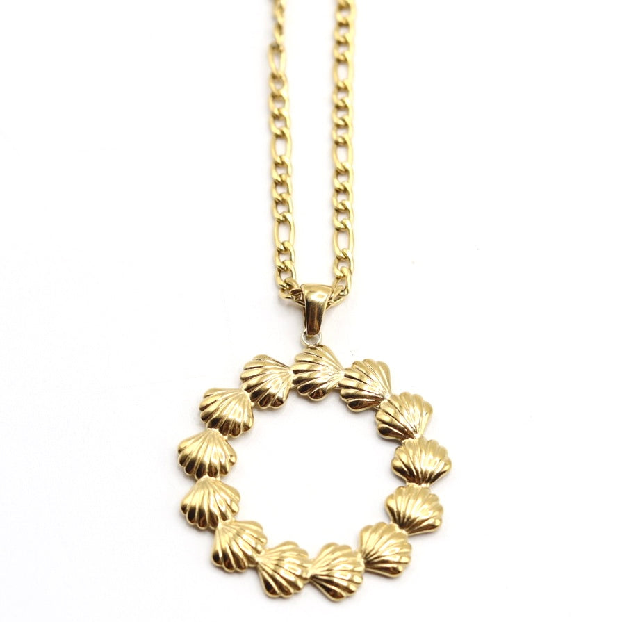 
                      
                        Giuliana Shell Circle Pendant Necklace
                      
                    