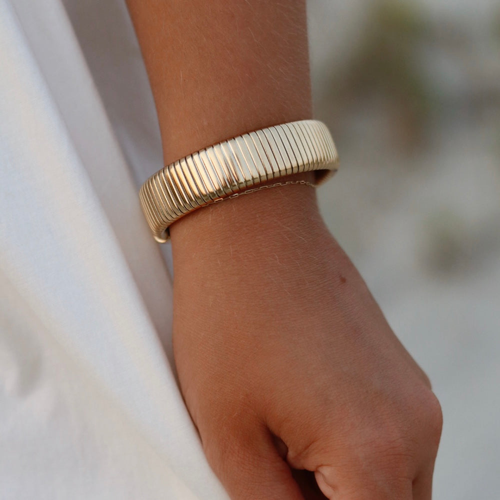 
                      
                        Gianna Chunky Gold Stretch Bracelet
                      
                    