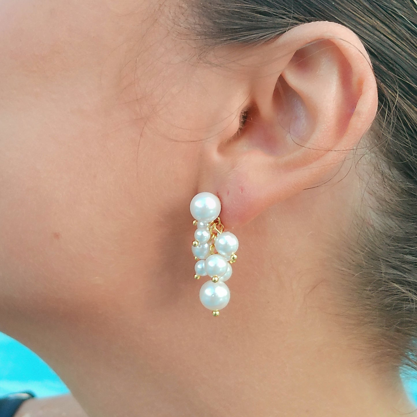 Charlotte Pearl Cluster Earrings