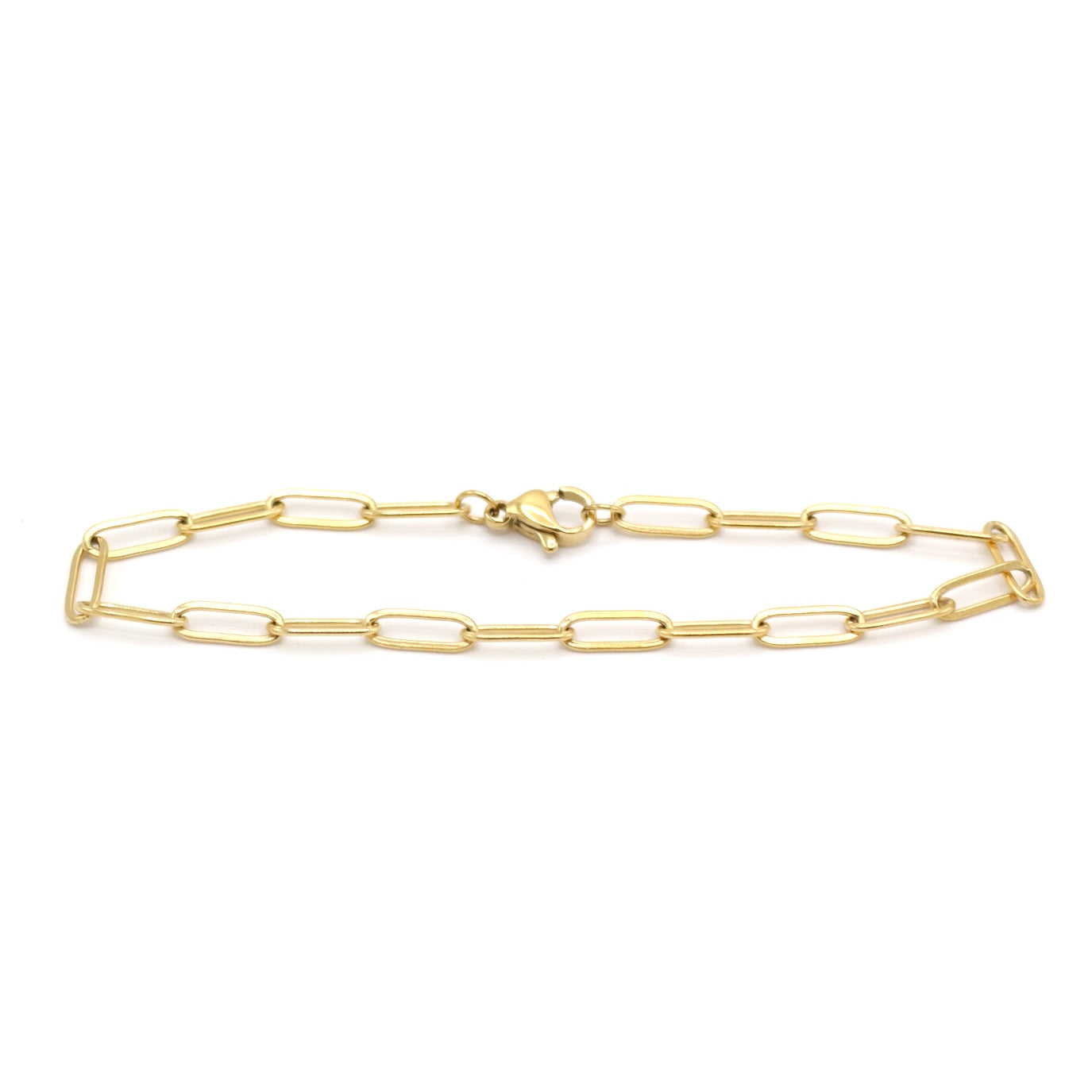 Emilia Dainty Gold Paperclip Bracelet