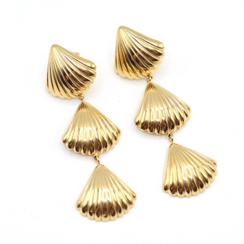 Brisa Triple Shell Drop Earrings