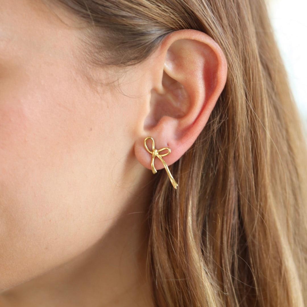 Dainty Bow Stud Earrings