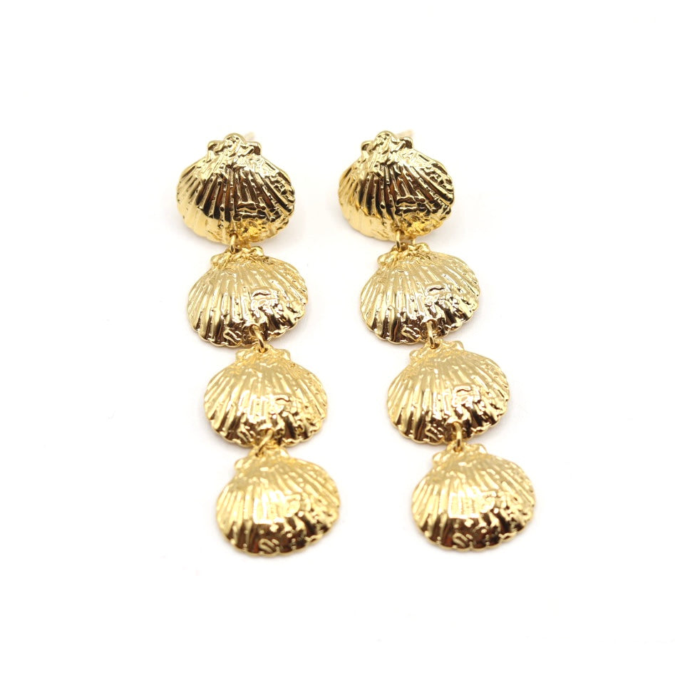 Marina Four Shell Drop Earrings