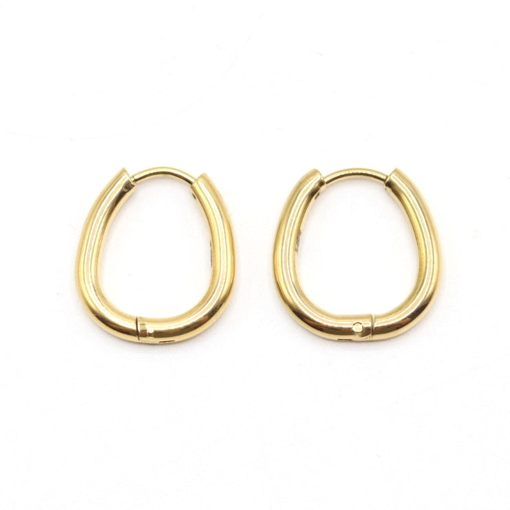 
                      
                        Irregular Egg Shape Hoop Earring
                      
                    