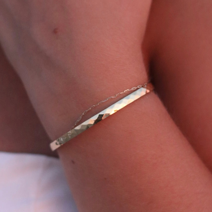 
                      
                        Ophelia Hammered Bangle Bracelet
                      
                    