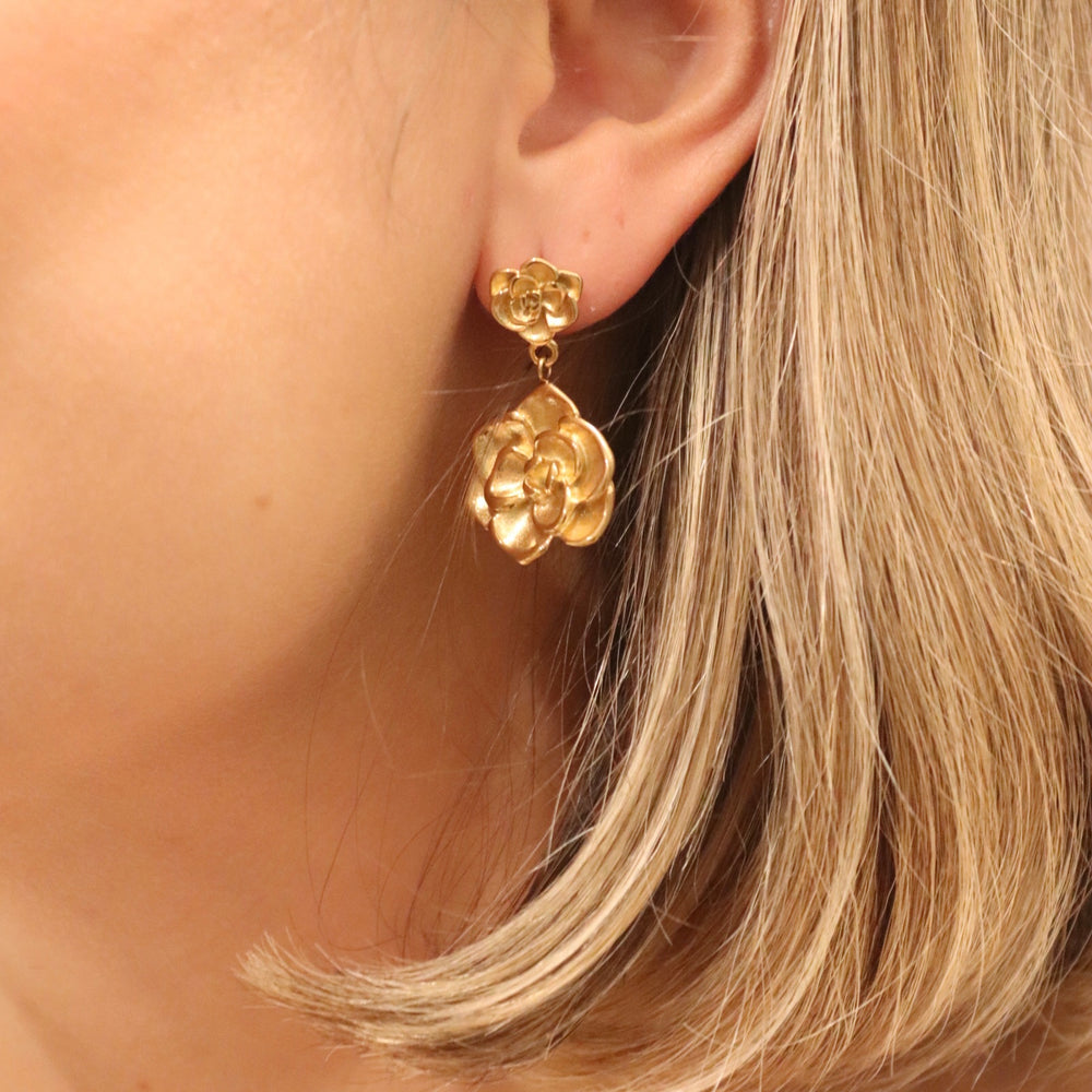 Magnolia Flower Earrings