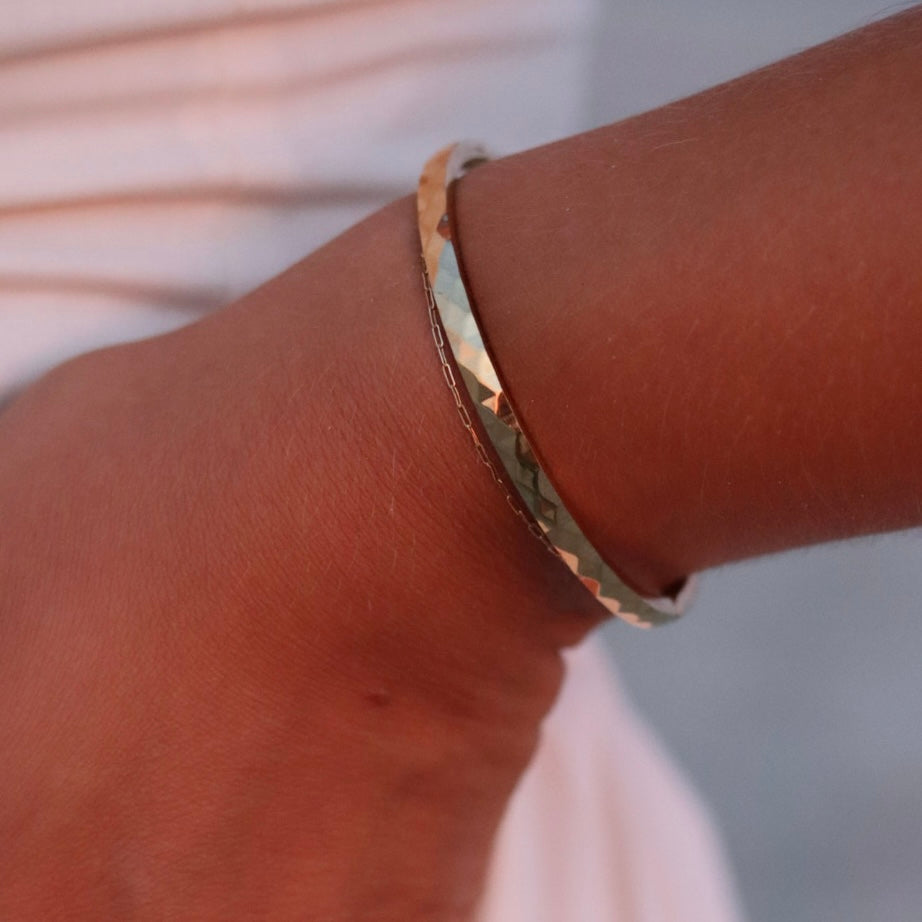 
                      
                        Ophelia Hammered Bangle Bracelet
                      
                    