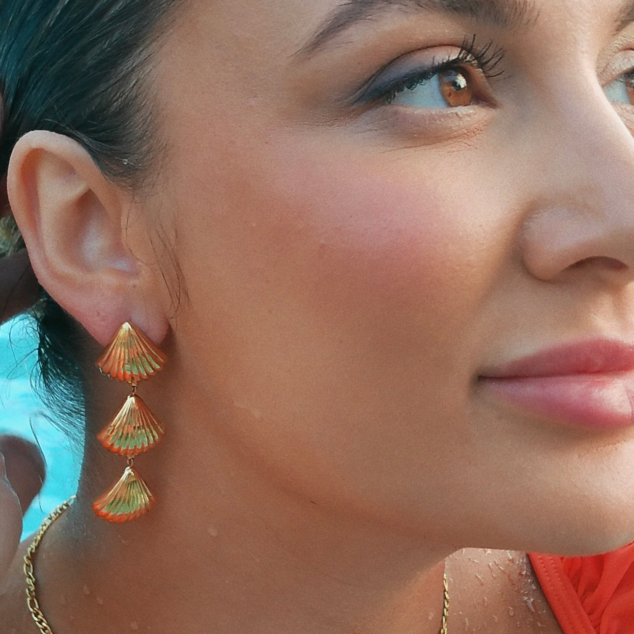 Brisa Triple Shell Drop Earrings