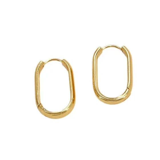 Lani Basic Oval Hoop Earrings