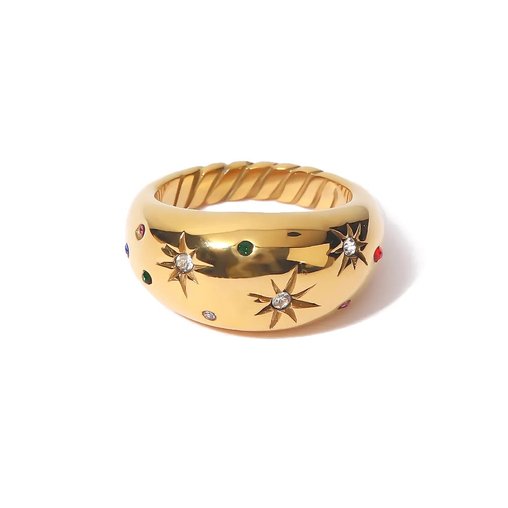 Alice Chunky Star Colored Ring