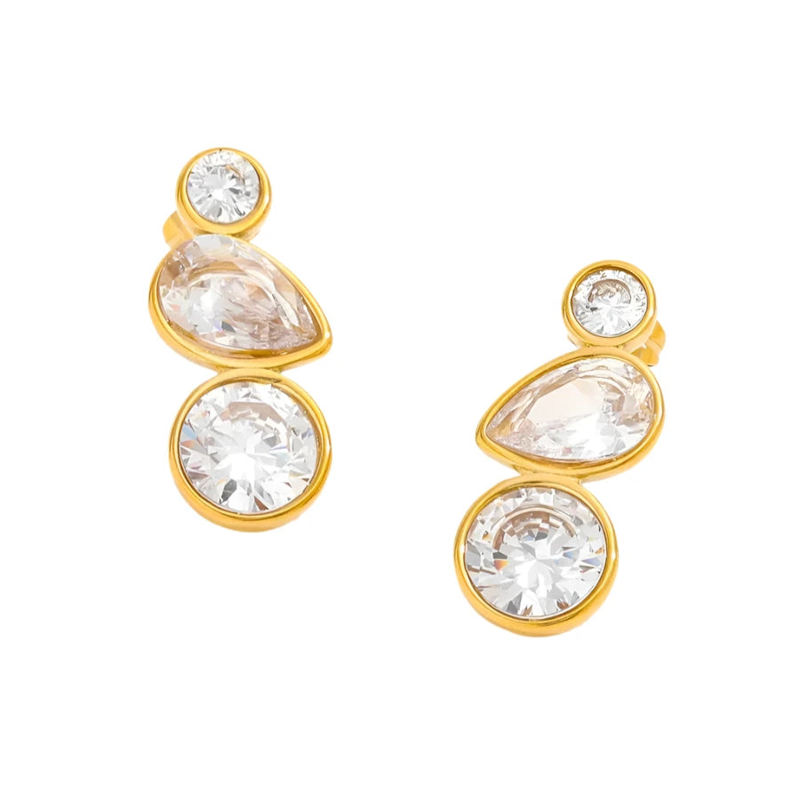 
                      
                        Alexandra Triple Diamond Zircon Drop Earring
                      
                    