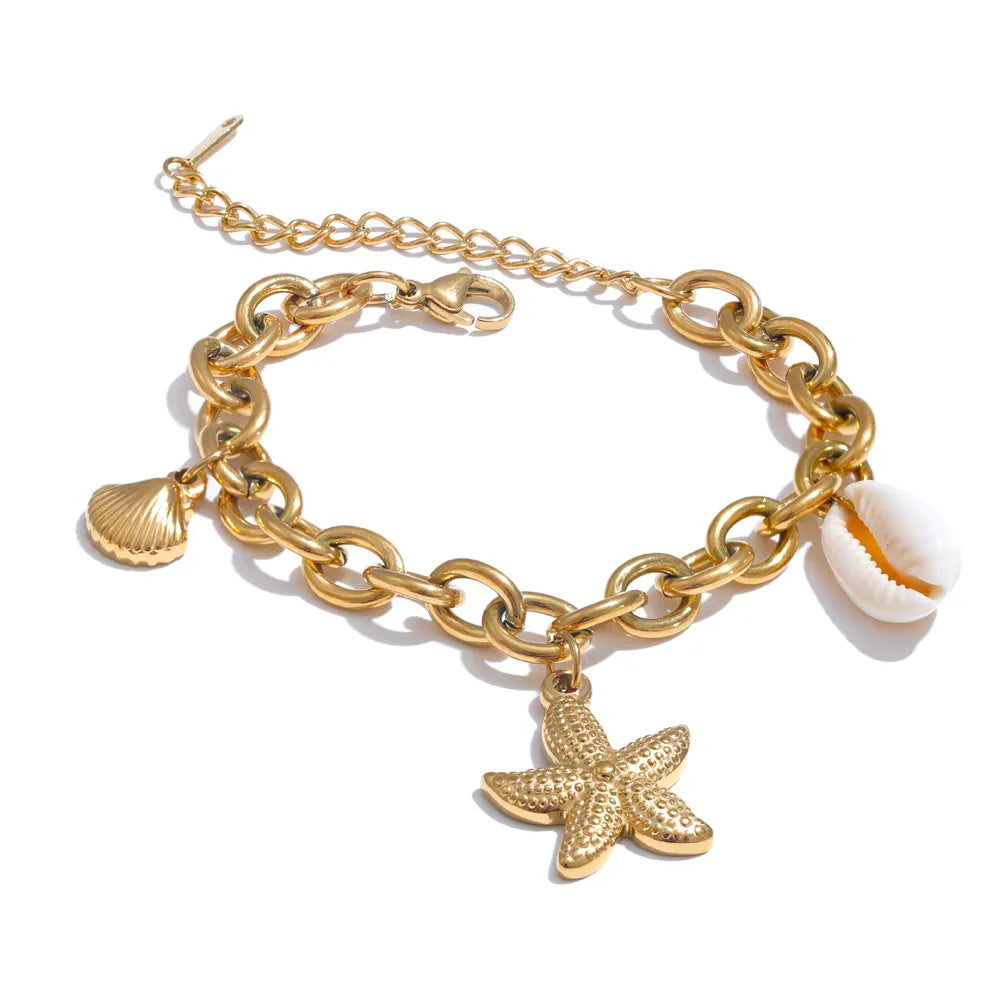 
                      
                        Elsa Shell Starfish Charm Bracelet
                      
                    