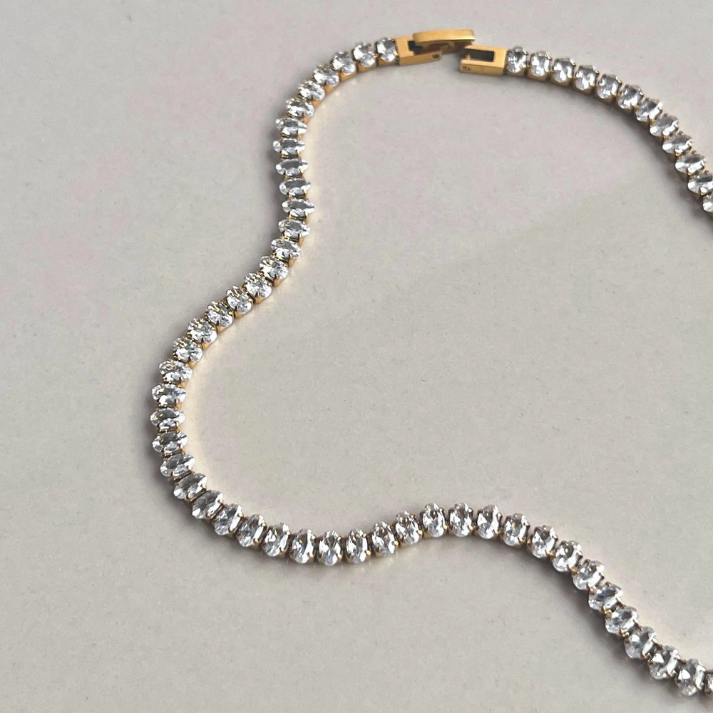 
                      
                        Oval Diamond Tennis Choker Necklace
                      
                    