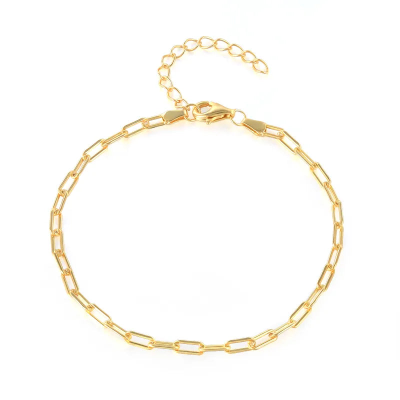 Victoria Thin Dainty Paperclip Bracelet