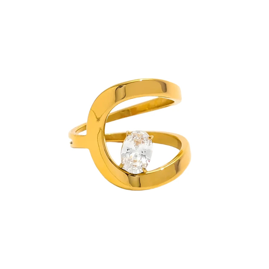 Salma Diamond Zircon Line Dancer Ring