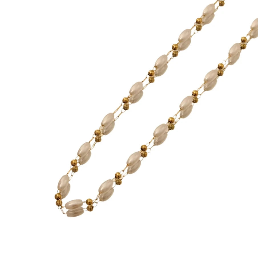 Camilla Rice Bead Pearl Necklace