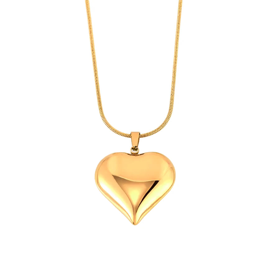 Daphne Puffy Heart Necklace