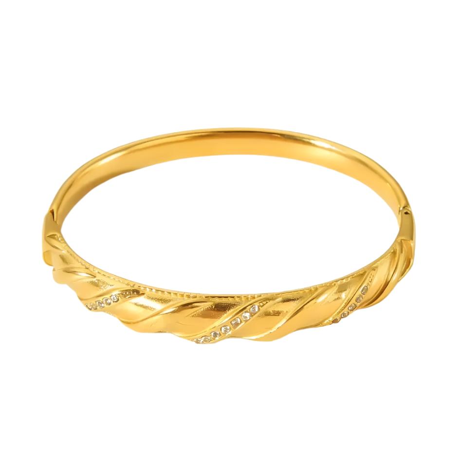 Veronica Round Zircon Vintage Bangle