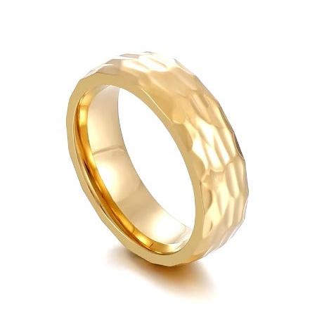 Clara Hammered Gold Band