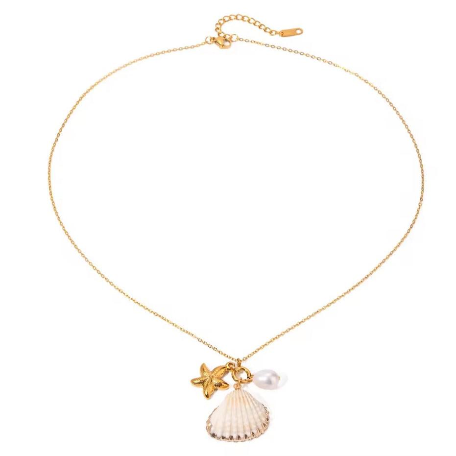 
                      
                        Sofia Shell Starfish Pearl Charm Necklace
                      
                    