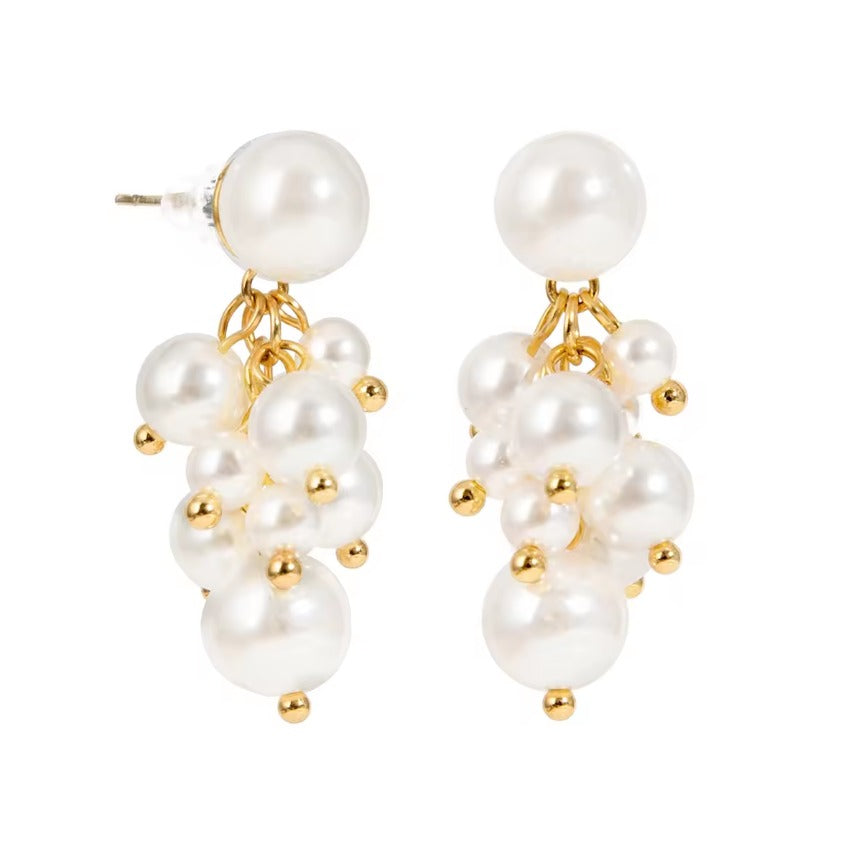 Charlotte Pearl Cluster Earrings