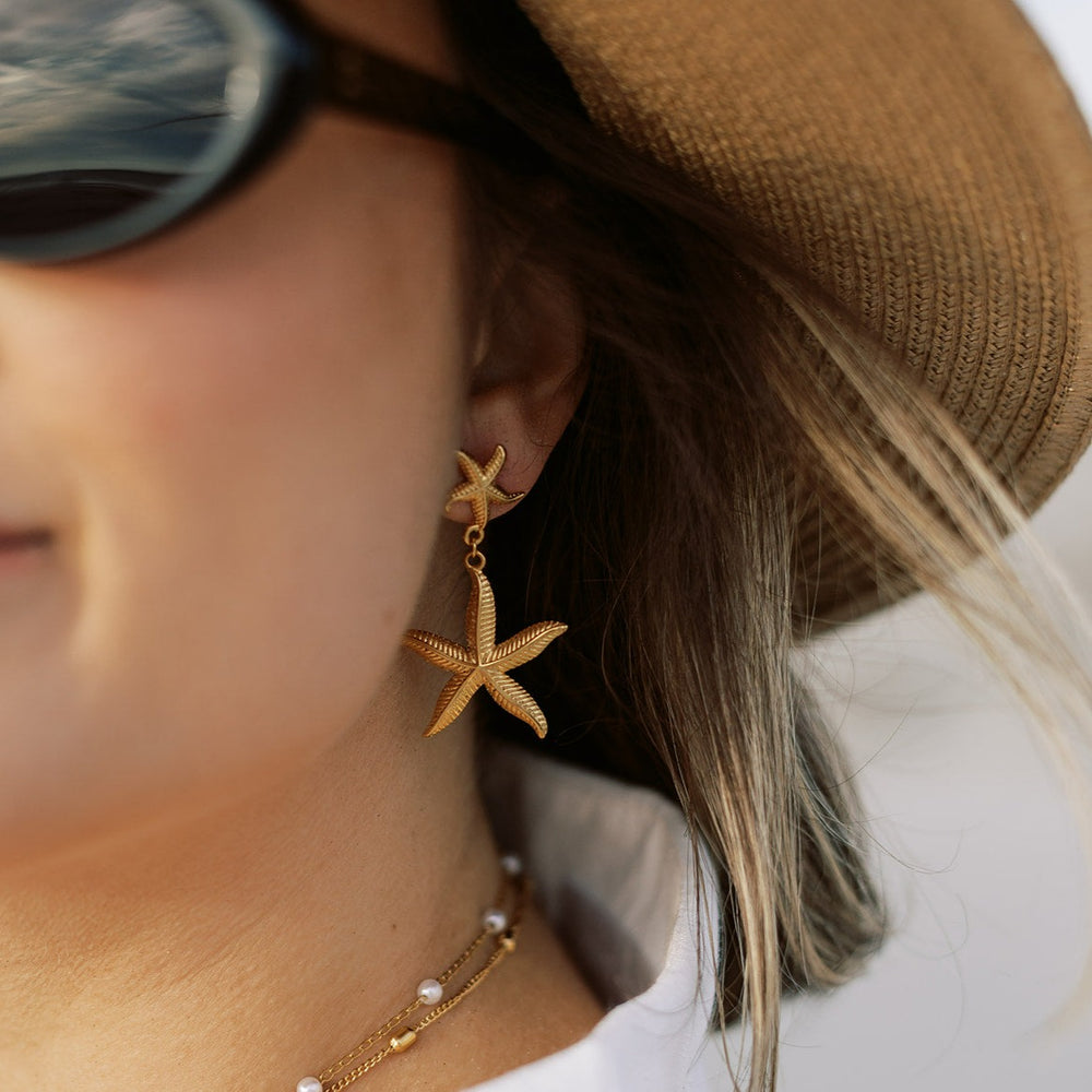 
                      
                        Azure Double Starfish Earrings
                      
                    